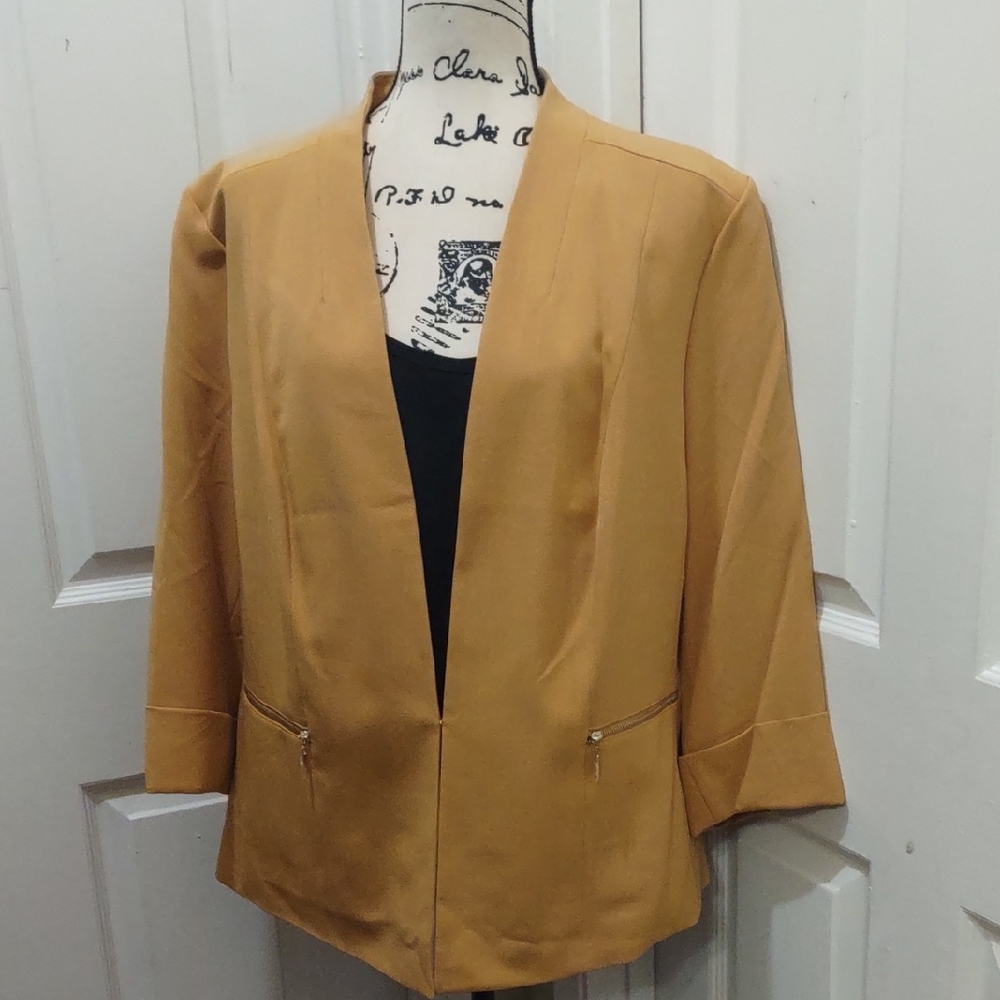 Kasper Women's Golden Blazer Plus Size 18 W   New